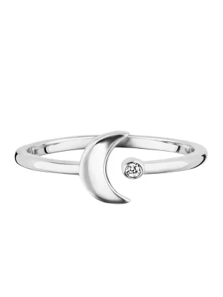 cai Ring 925 Sterling Silber rhodiniert Zirkonia Mond