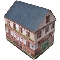 TE-Trend Spielzeugtruhe Bauernhaus Aufbewahrungsbox Spielhaus mit Deckel (1 St), Faltbares Spielhaus mit Deckel