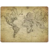 MuchoWow Mauspad Weltkarte - Vintage - Antik - Braun - Papier (1-St), Gaming, Mousepad Klein, Büro Zubehör, Mausunterlage, 23x19 cm