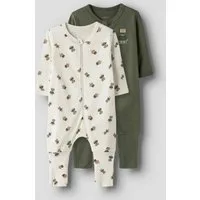 Name It Pyjama NBMNIGHTSUIT 2P ZIP FF ROBOT NOOS (Packung, 2 tlg) zweiteiliges Set, aus Baumwolle, Regular Fit, mit Reißverschluss