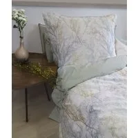 fleuresse Bettwäsche Fleuresse Mako-Satin Bettwäsche 155x220 Gräser beige Wende grau 114533, Mako-Satin, 2 teilig