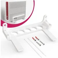 Mobilefox Wandhalterung Wandhalterung kompatibel mit FritzBox 6690 6591 Cable Kabelmanagement