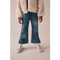 Next Schlagjeans Verzierte Jeans mit Schlag und Hitzeversiegelung (1-tlg)