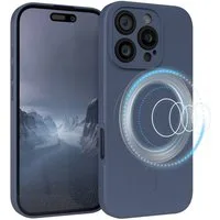 EAZY CASE Handyhülle für Apple iPhone 16 Pro Hülle Silikon 6,3 Zoll, Softcase mit MagSafe mattierte Silikonhülle Back Cover Petrol