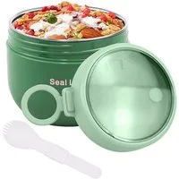 Venkuber Thermobehälter Für Essen Warmhalten 400ml Edelstahl Warmhaltebebehälter, Kinder auslaufsicherer Lunchbehälter mit Löffel