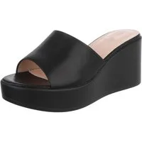 Ital-Design Moderne Wedge-Sandalen mit Plateau für Damen Plateausandaletten (91409375) Keilabsatz/Wedge Keilsandaletten in Schwarz
