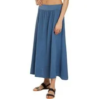 Caspar Maxirock Damen Musselin Maxi Rock lang 100% Baumwolle Made in Italy - Ro036