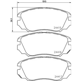Hella Bremsbel?ge vorne Chevrolet Malibu Opel Insignia Saab 9-5