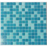 Mosani Bodenfliese Schwimmbad Mosaik Poolmosaik Aktion blau hellblau Mix papierverklebt