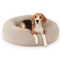 Bestlivings Tierbett Haustierbett Fluffy, Polyester, Hundekissen rund flauschig, rutschfest - Hundebett Katzenbett