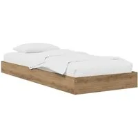 vidaXL Bett Bodenbettgestell Artisan-Eiche 80 x 200 cm Holzwerkstoff (1-tlg)