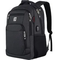 HAUSS SPOLE Laptoprucksack Reisetasche Rucksäcke mit USB-Ladeport, wasserdicht, verstellbare (mit USB-Ladeanschluss, Laptopfach und Anti Diebstahl Tasche, Backpack mit Laptopfach), Oxford-Stoff, Polyester