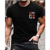 RMK T-Shirt Herren Shirt Rundhals Basic "King 01" aus Baumwolle