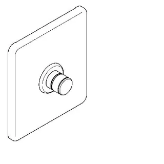 KWC Aquarotter Durchgangsventil, F3, hydraulisch, o. Mischung, UP, Umrüstung 5301/2331, 2030058482 2030058482