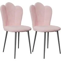 JEOBEST Esszimmerstuhl Polsterstuhl - Wohnzimmerstuhl - Sitzfläche aus Samt - Elegant, (2 St.Velvet.Designstuhl.Stabil.Komfortabel) Loungesessel, Metallbeine