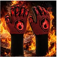 Forrlite Grillhandschuhe Hitzebeständige Handschuhe zum Grillen, Kochen und Backen, (Hitzebeständige Grill- & Ofenhandschuhe für Küche, Backen, BBQ – Schutz vor Verbrennungen und heiße Töpfe sicher greifen)