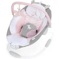 ingenuity Babywippe Soothing Bouncer, Flora the Unicorn, mit Vibration und Melodien