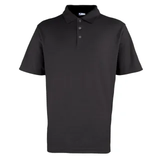 Premier - Poloshirt Nietenfront für Herren (Schwarz)