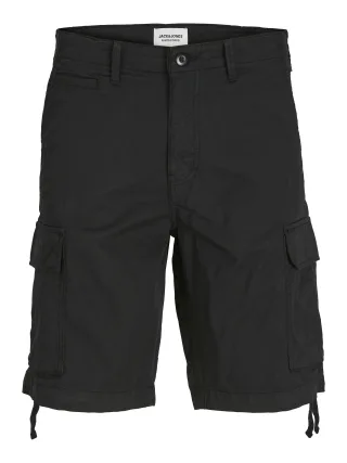 JACK&JONES - JPSTCOLE TUCKER CARGO SHORTS LNG SN black - Gr. - L
