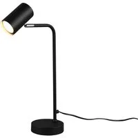 TRIO Leuchten LED Schreibtischlampe, LED wechselbar, Warmweiß, Groß-e Arbeitsplatzleuchte & coole Nachttisch-lampe Schwarz, Höhe 45cm