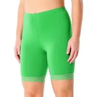 Merry Style Leggings Damen kurze High Waist Hose Radlerhose MS10-431 (1-tlg) mit Spitze