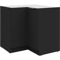Küchen-Preisbombe Eckunterschrank 90x90 cm Küche SIENA Schwarz Küchenzeile Küchenblock Einbauküche
