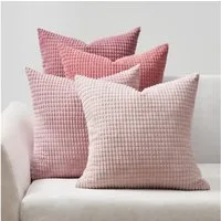 Topfinel Kissenbezug Dekokissenbezug 4er Set 40x40cm aus Cord Samt-Farbverlauf & Weich, Stilvoll & Pflegeleicht & Maschinenwaschbar für Sofa & Wohnzimmer