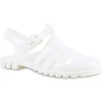VAN HILL 837646 Pantolette Damen Sandalen Pantoletten Bequeme Lack Cut-Outs Bade-