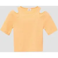 s.Oliver Kurzarmshirt T-Shirt T-Shirt im Slim Fit aus Rippware mit Cut-outs