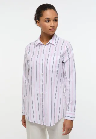 ETERNA - Bluse Popeline Langarm pink - Gr. - 46/Langarm