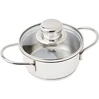 Fissler Kochtopf Häppchen, Edelstahl 18/10 (2-tlg), Induktions-geeignet, inklusive Glasdeckel