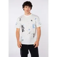 SUBLEVEL T-Shirt Herren Rundhalsshirt Allover-Print Baumwollshirt, Relaxed Fit, bedruckt