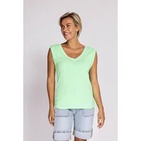 Zhrill Shirttop ASHI Tank Top normale Passform, ärmellos, aus Baumwolle, hüftbedeckende Länge