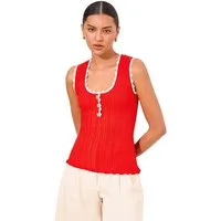 LIPSY Trägertop Lipsy Strickweste mit Muschelbordüre, Regular (1-tlg)