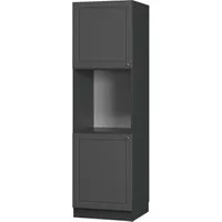 Vicco Herdumbauschrank Fame-Line, Anthrazit-Gold Landhaus/Anthrazit, 60 cm offen (1-St)
