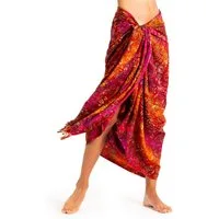 PANASIAM Sarong Pareo Wachsbatik Bunttöne aus hochwertiger Viskose Strandtuch, Viskose, Strandkleid Bikini Cover-up Tuch für den Strand Schultertuch Halstuch