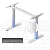 FLEXISPOT Schreibtisch Elektrisch höhenverstellbares Tischgestell, Schwarz/Weiß/Grau/Mousse (1-St., mit elegant abgerundeten Tischbeinen (runde Form), harmonisches Design, Anti-Kollisionsschutz, Max. Load: 80KG