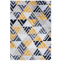 Mazovia Designteppich Modern Teppich für Wohnzimmer, Schlafzimmer, Esszimmer, 80 x 150 cm, Kurflor, Waschbar in Waschmaschine, Höhe 5 mm, Rutschfest