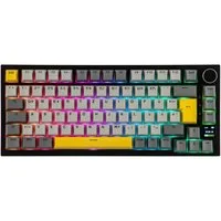 AJAZZ ISO-DE Mechanische Tastatur Kabellos, RGB 75% Gaming Tastatur (BT/2,4 GHz/Kabel, TFT-Display, Creamy Gasket)