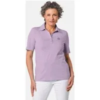GOLDNER Poloshirt Baumwollshirt mit Polokragen Klassisches Jerseyshirt mit Knopfleiste, Stickerei und Halbarm