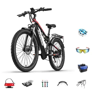 [EU DIRECT] RANDRIDE YG90B Black 48V 17AH 1000W Recommended Top Speed 25KM/H 27.5*2.4 Inch Electric Bicycle 80-90KM Mile