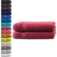 Hometex Premium Textiles Handtuch in Premium Qualität 500 g/m², Feinster Frottier-Stoff 100% Baumwolle, 2x Duschtuch, weich, saugfähig, extra schwer & flauschig