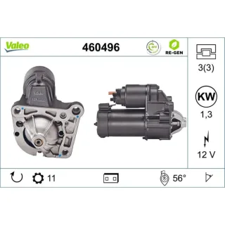 Valeo Starter 1,3 kW Renault Kangoo Megane Sc?nic 1,9 460496