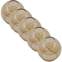 Lichthandel Hoch Lampenschirm klein Hängelampe E14 Lampenschirm Glas Castello Ersatzglas goldfarbig, passend E14 Fassung, Lampenschirm Hängelampe LED geeignet