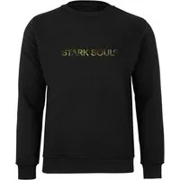 Stark Soul® Sweatshirt French-Terry-Rundhals-Sweatshirt, Innen angeraut mit "Stark Soul®"-Schriftzug in Camouflage-Optik