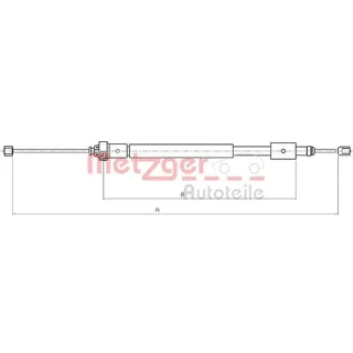 Metzger Handbremsseil hinten rechts Citroen Berlingo