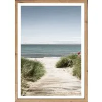 Bönninghoff Bild mit Rahmen, Düne, Gräser, Küste, Landschaft, Meer, Natur, Strand (1 St)