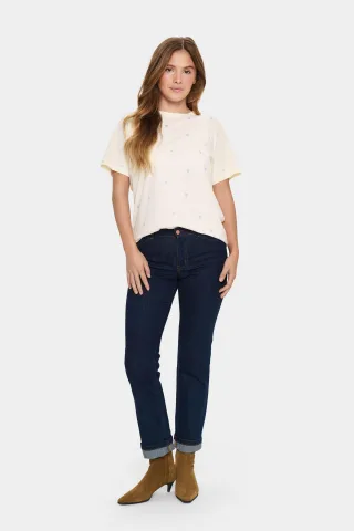 T-Shirt in lockerer Passform white