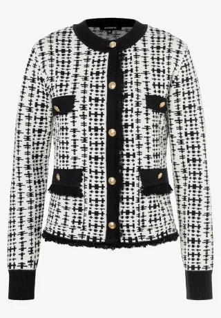MORE & MORE - Cardigan mit Muster schwarz - Gr. - 34