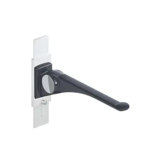 Hewi 802 LifeSystem Stützklappgriff 802.50.41660DR 600 mm, anthrazit hochglanz/anthrazit matt, mit Höhenverstellung